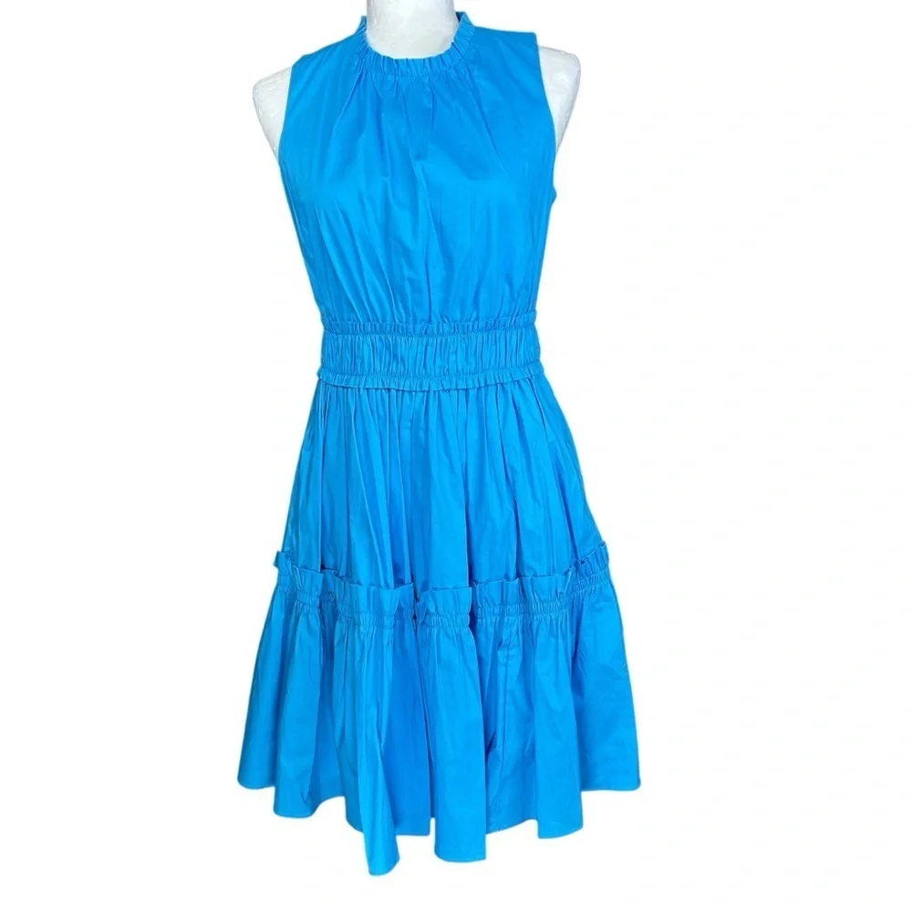 Lilly Pulitzer Tiered Elina Dress 2 Blue Ruffles Dainty Resort Cruise